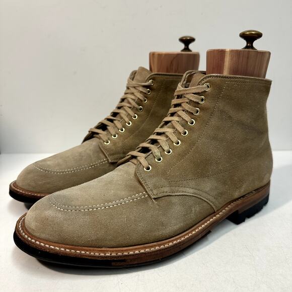 NEW HEELS Alden x Need Supply Co. 40575C Tan Suede Union Hill Indy Boot RARE 8.5 - Picture 1 of 11